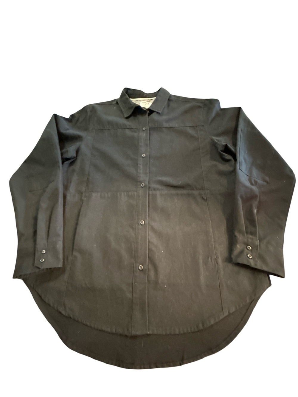 Hurley Men’s Black 100% Cotton Long Sleeve Button Down Shirt - Size Medium